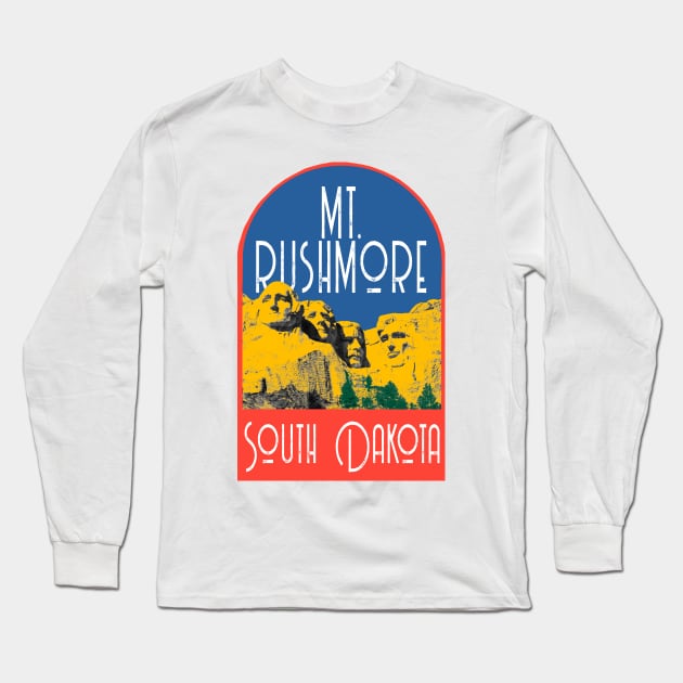 Mt. Rushmore Decal Long Sleeve T-Shirt by zsonn